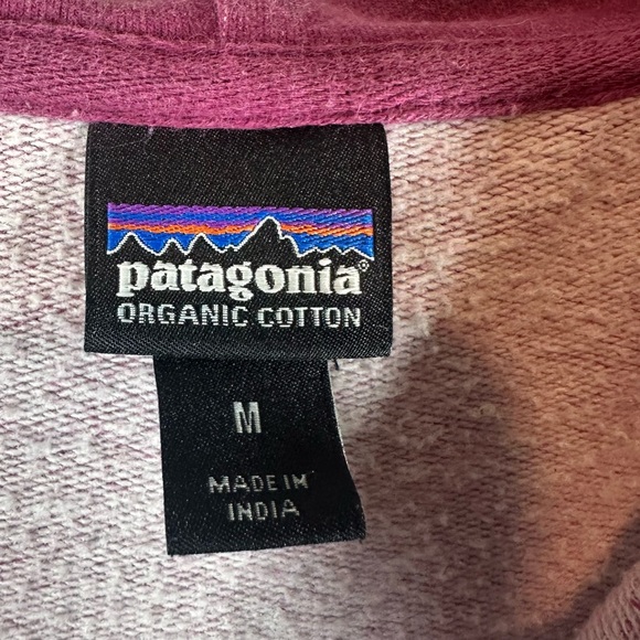 PATAGONIA Women's Medium Mid-Weight Full Zip Pastel Pink Hoody Sweatshirt - Picture 3 of 10